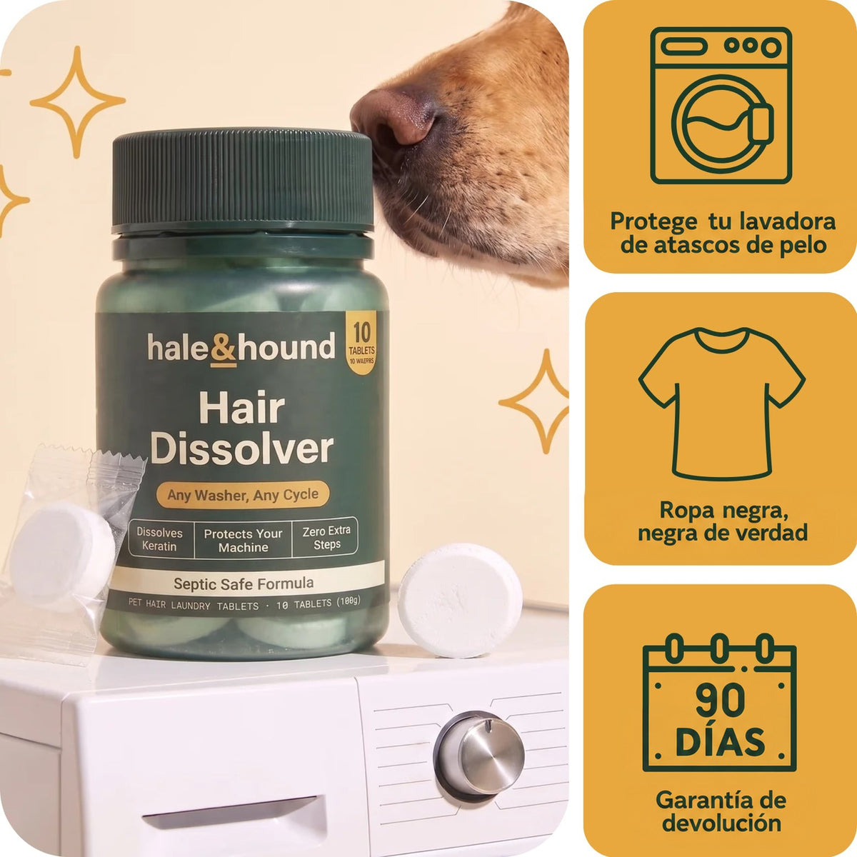 Hair Dissolver | Pastillas para la lavadora que eliminan el pelo de mascota