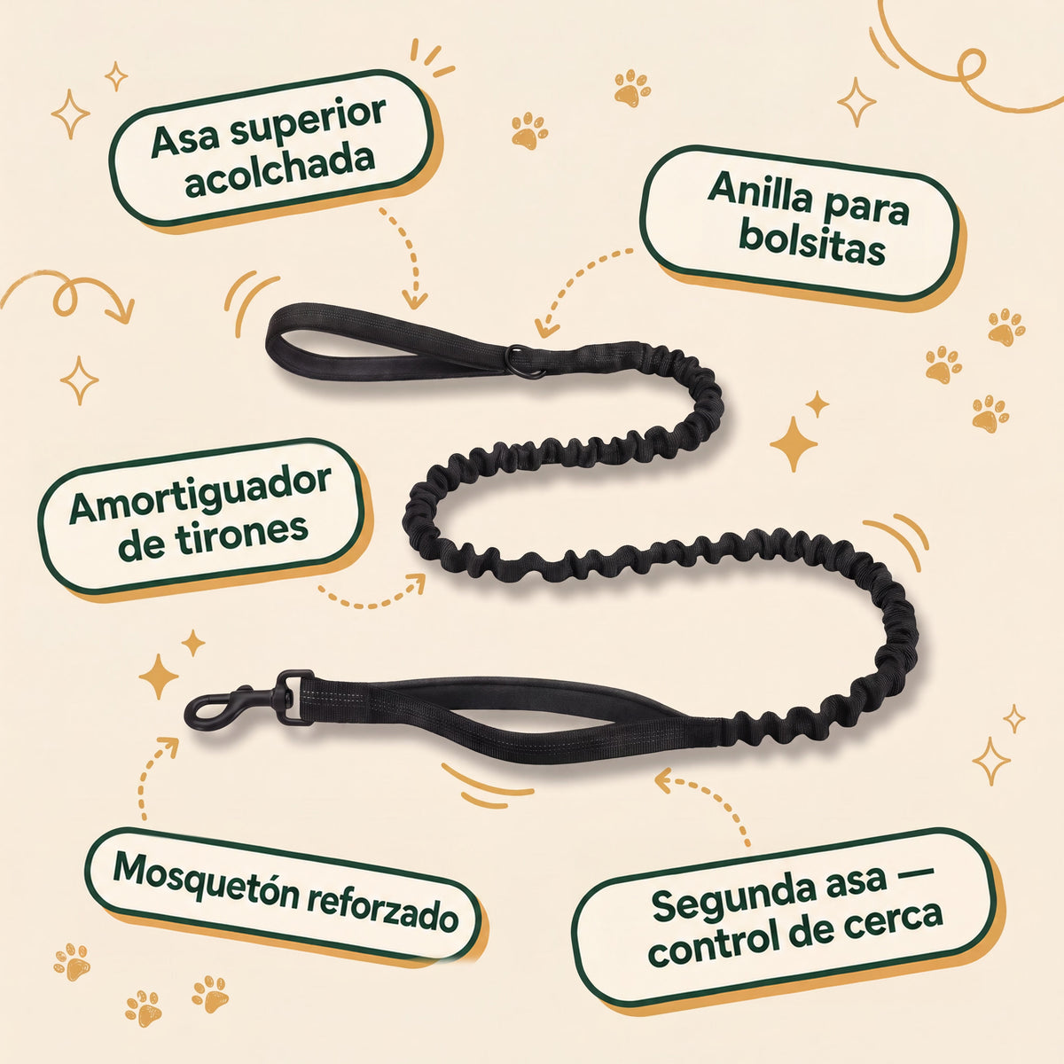 Correa con amortiguador hale & hound