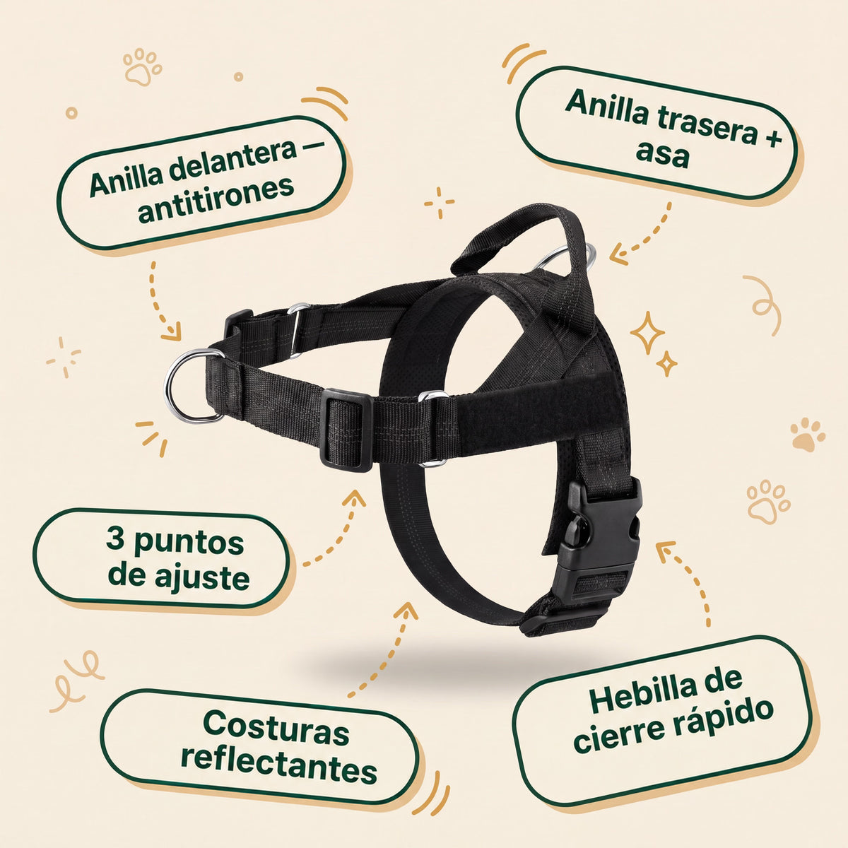 Arnés antitirones para perro hale & hound