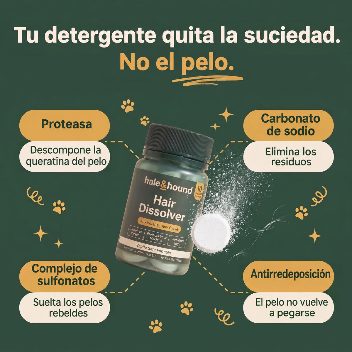 Hair Dissolver | Pastillas para la lavadora que eliminan el pelo de mascota