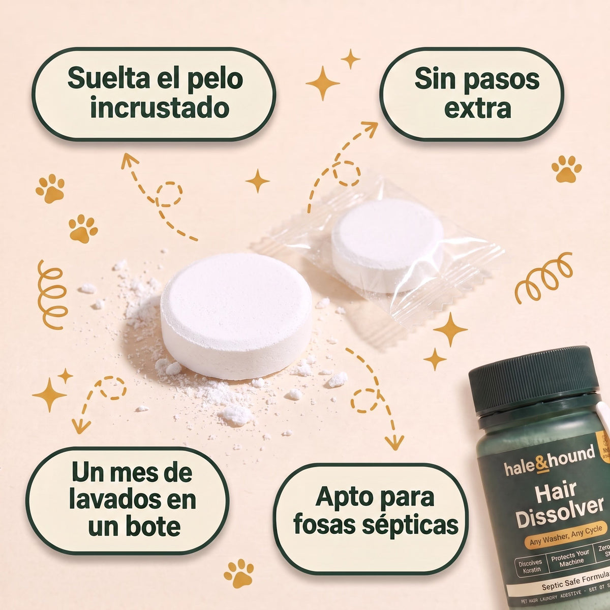 Hair Dissolver | Pastillas para la lavadora que eliminan el pelo de mascota