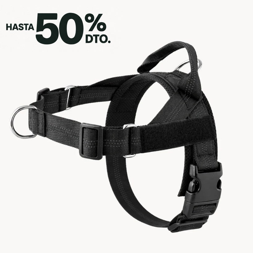 El arnés antitirones para perro hale & hound en negro, Hasta un 50% de descuento